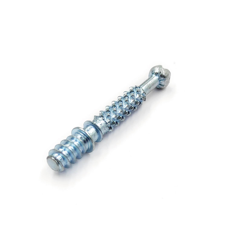 Clear-textured Thread Bolts Plastic Coated Rod Dowels Zinc Plating Connecting Bolts