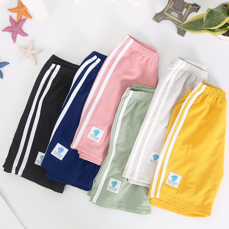 Children's shorts summer striped shorts boys and girls leisure sports five-point pants baby fashion thin air-conditioned pants