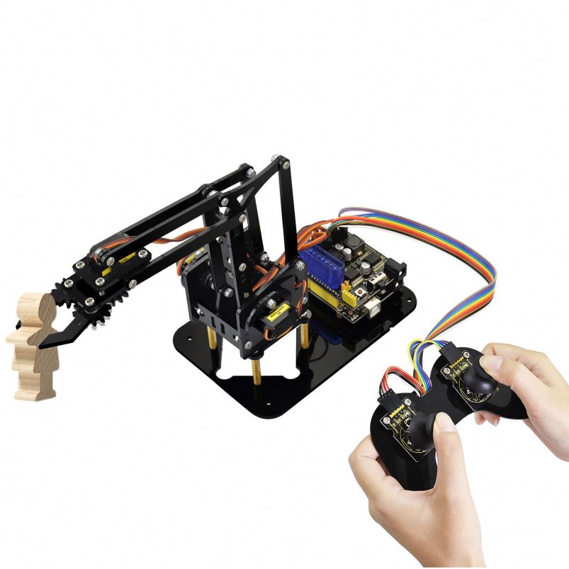 Amazon Горячая продажа Keyestudio 4 DOF Роботизированная рука комплект Arduino рука робота