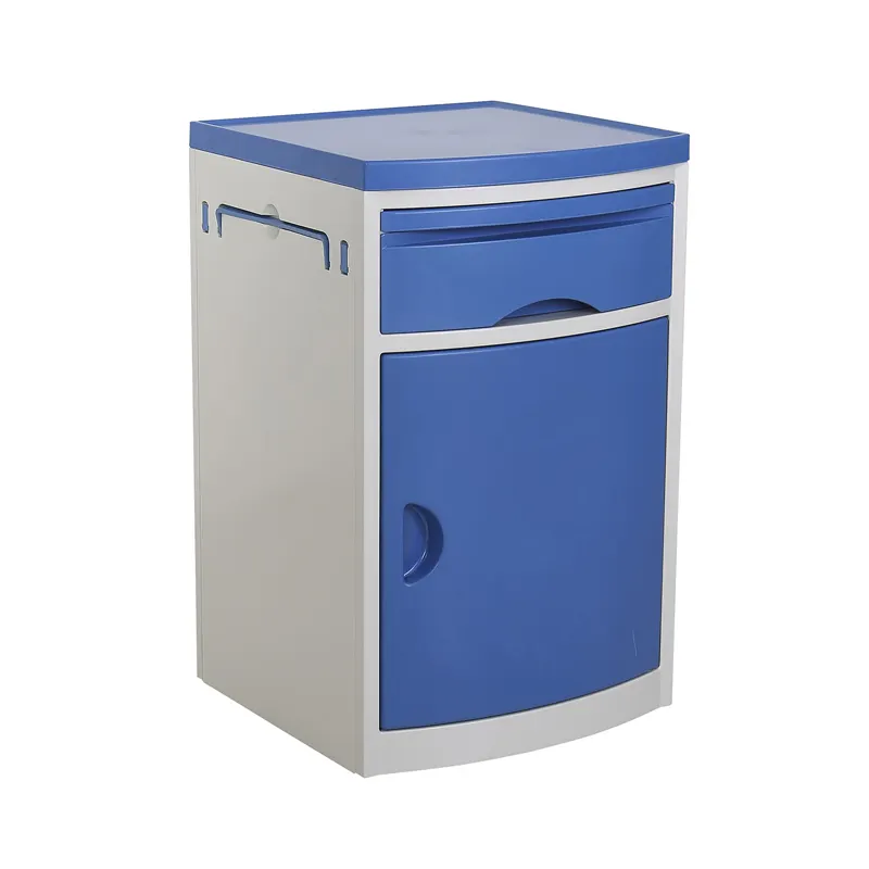 Durable Bule ABS Plastic Bedside Table For Clinic And Hospital