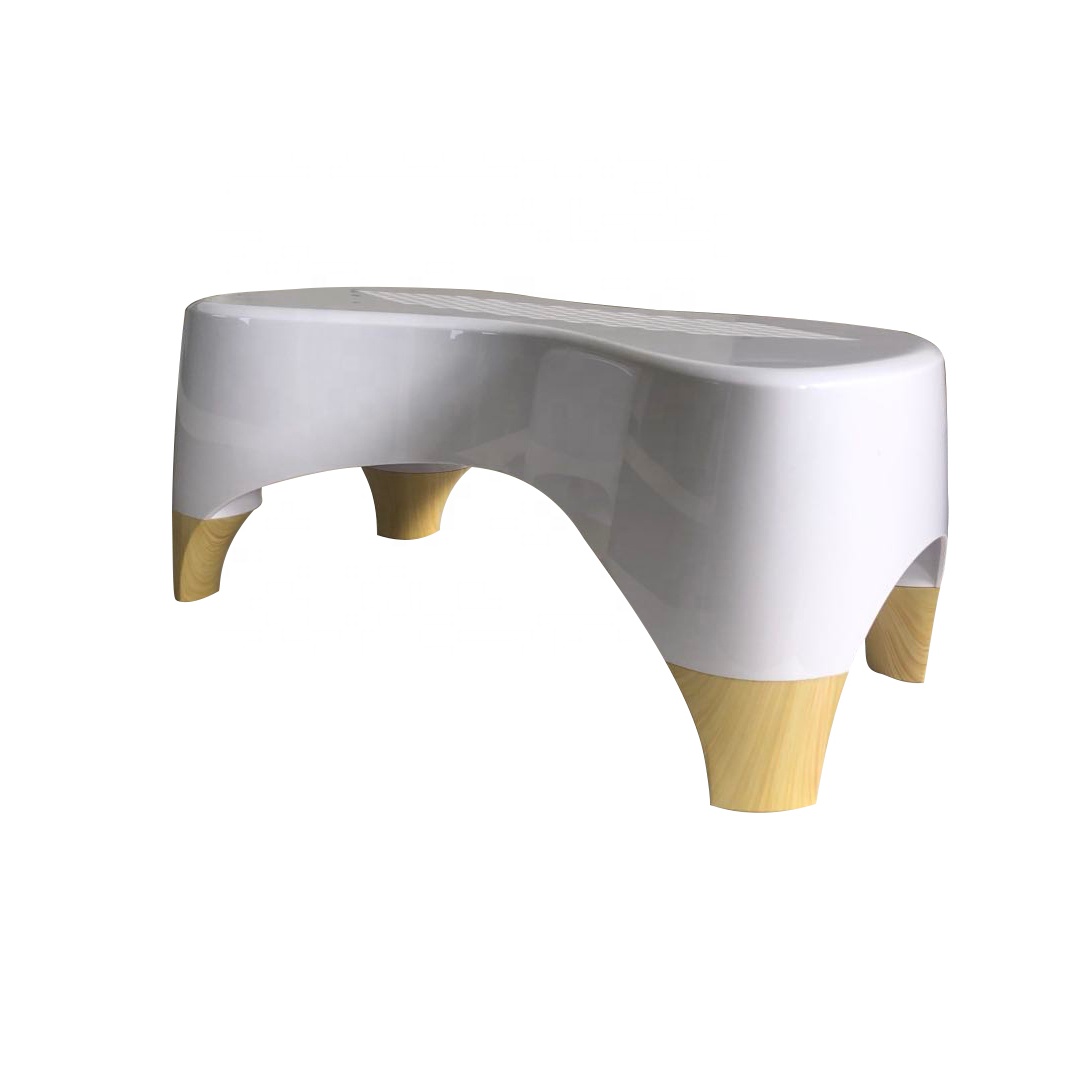 Plastic Squat Potty Step Stool for Western Toilet Scientific Angle, Anti-Slip, Anti-Constipation