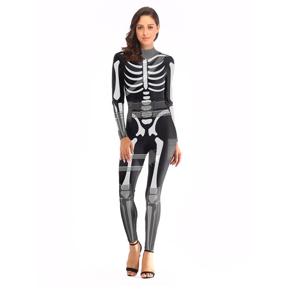 Sexy Women Cosplay Jumpsuits Print Costumes Tight Bodysuit N37-14