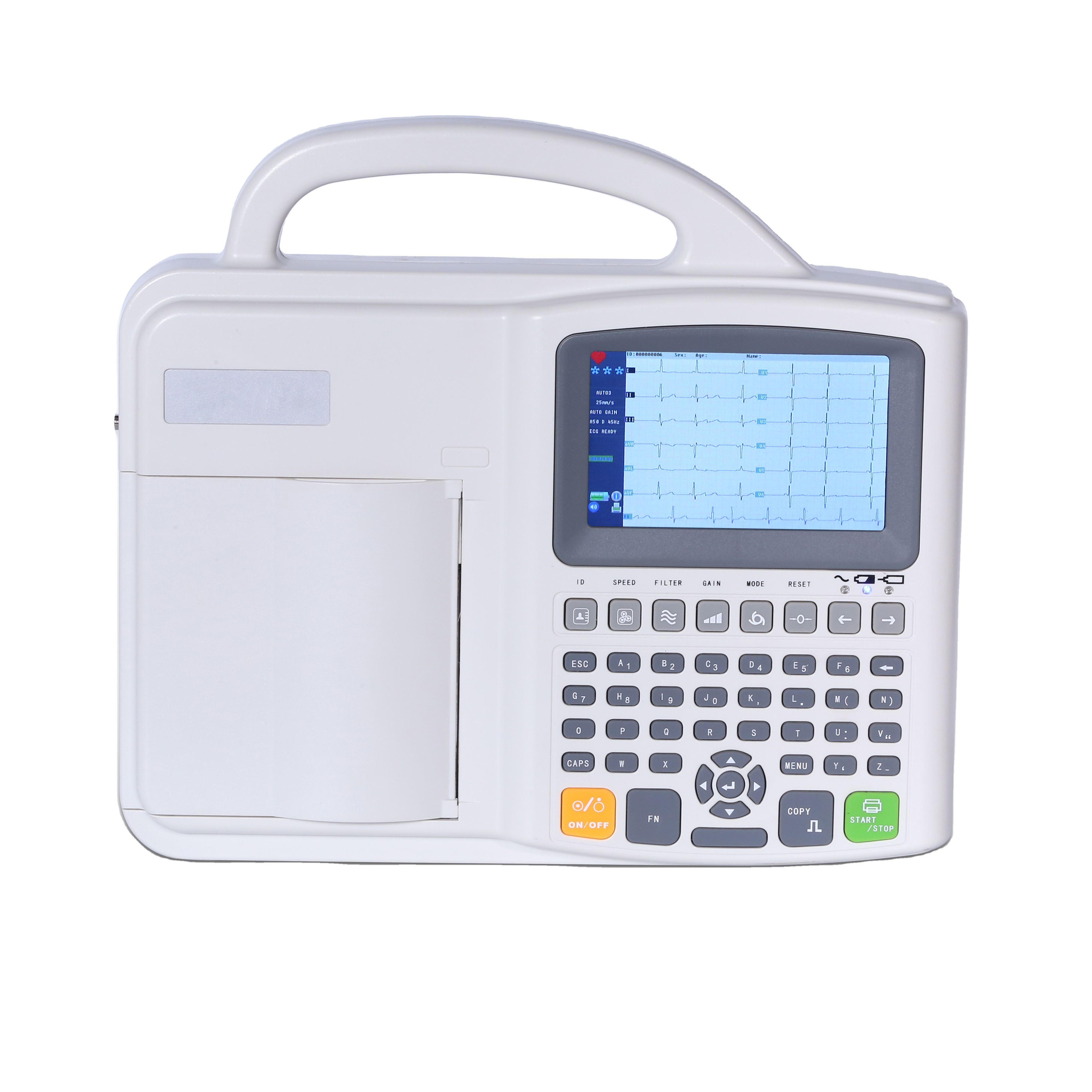 5 inch color LCD screen is the most cost-effective medical 3 channel electrocardiogram machine E3