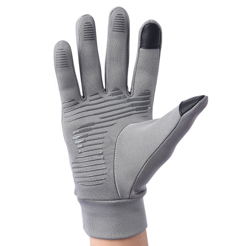 Factory customized silicone non-slip touch screen plus velvet autumn winter outdoor sports running hiking cycling warm glove