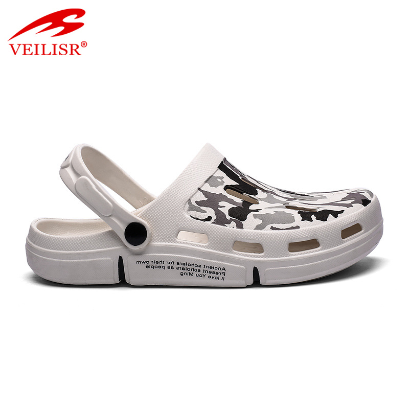 Fashion camouflage sandals men clogs