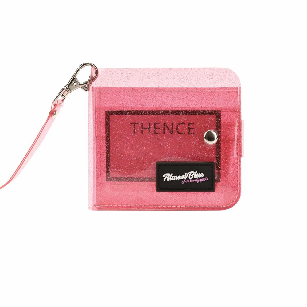 Girl Blingbling Money Clip PVC Glitter Transparent Card Holder Clear Pocket Purse and Wallet