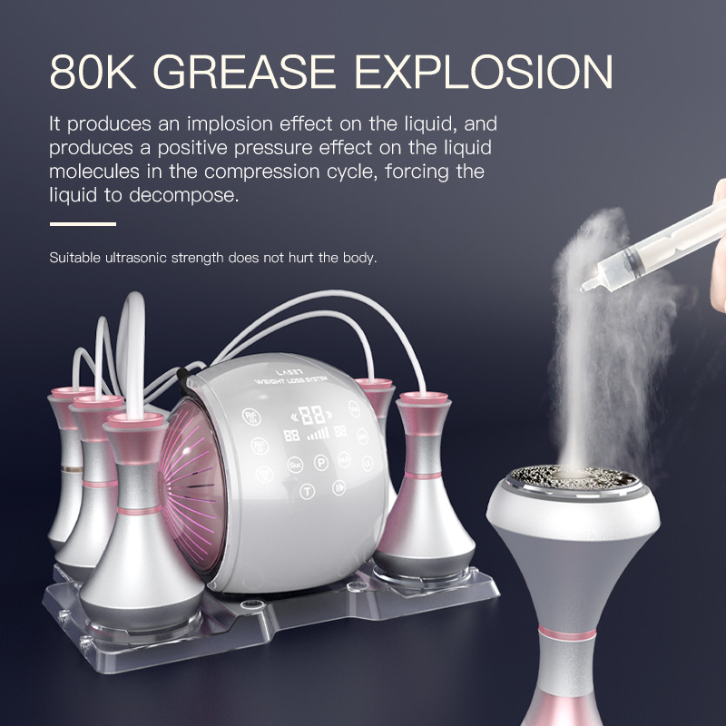 Immediate effect ultrasonic 6-1 cavitation slimming machine/lipo weight loss laser beauty salon equipment
