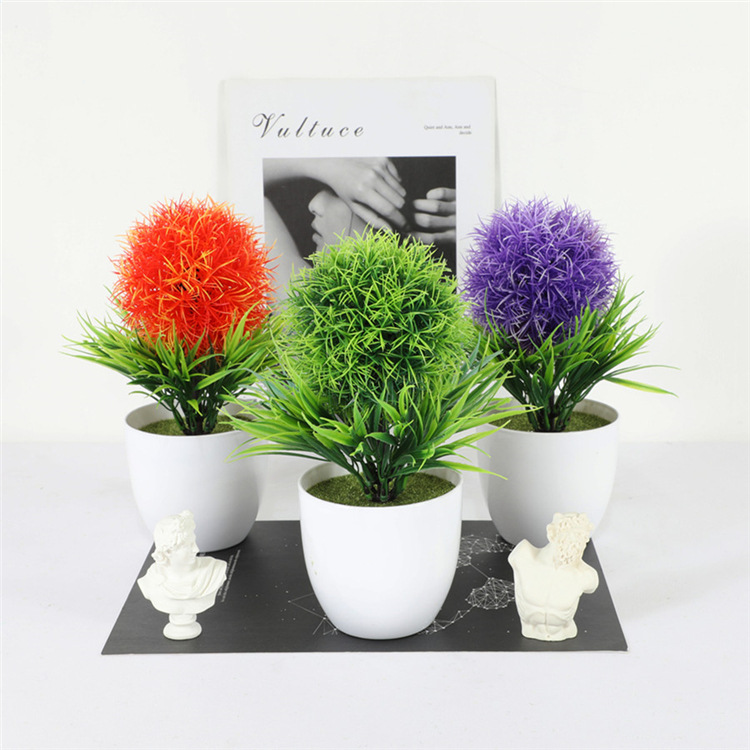 High quality artificial plant plastic flower in pots decorations living room office table plants