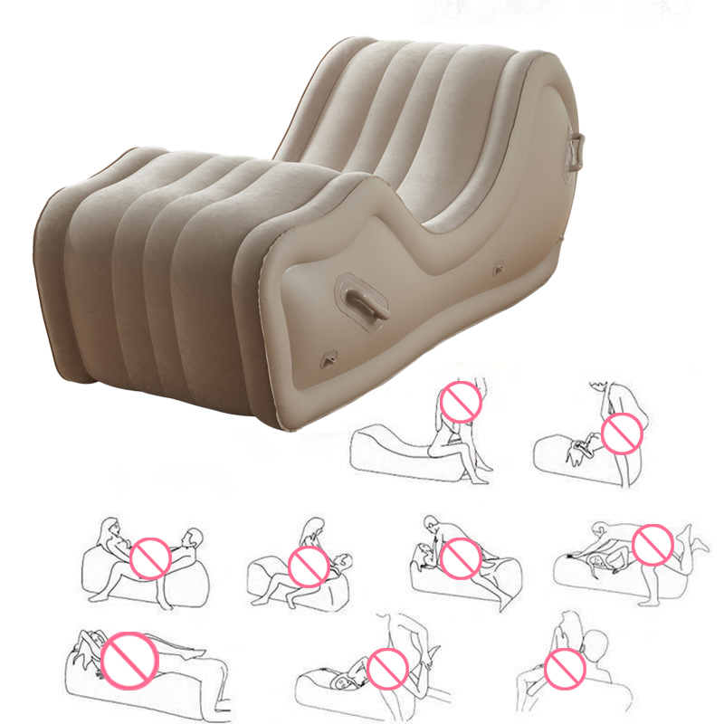 For Living Room Sex Sofa Bed PVC Sex Furniture Air Cushion Bdsm Sexy Chair For Couples Chaise Lounge Red Inflatable Large Sofas