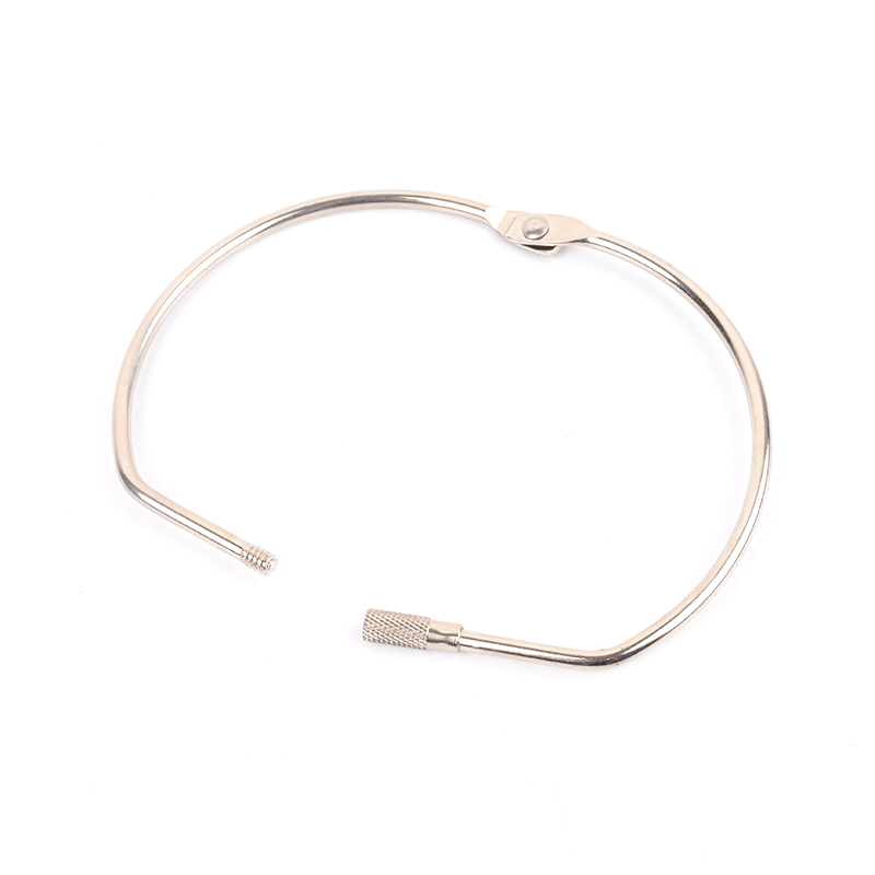 3 Inches Nickel Color Metal D Shape Screw Lock Ring