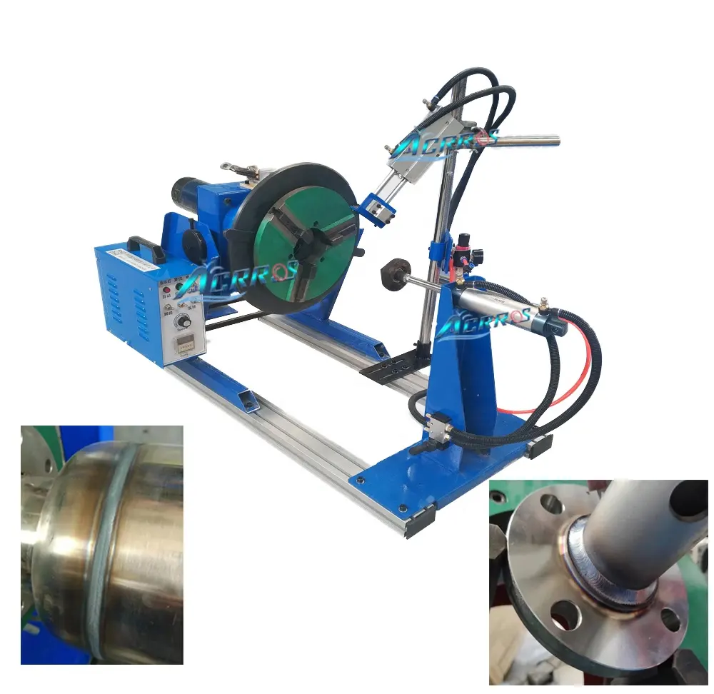 Automatic Welding Positioner Rotary Table 100 Mm Hole For Pipe Turning Welding