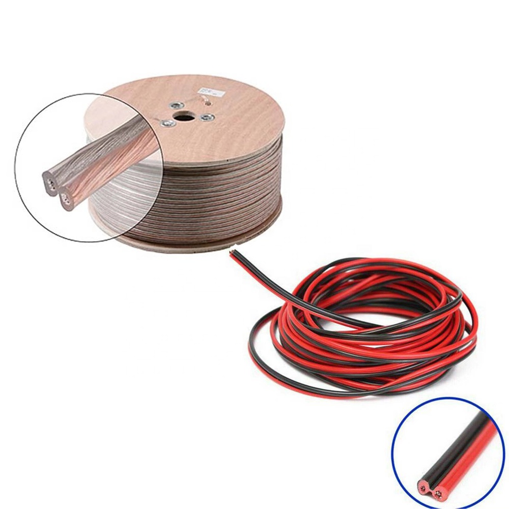 Профессиональный черный и красный цвет 12 AWG оптовый плоский динамик оптический pro аудио гибкий кабель