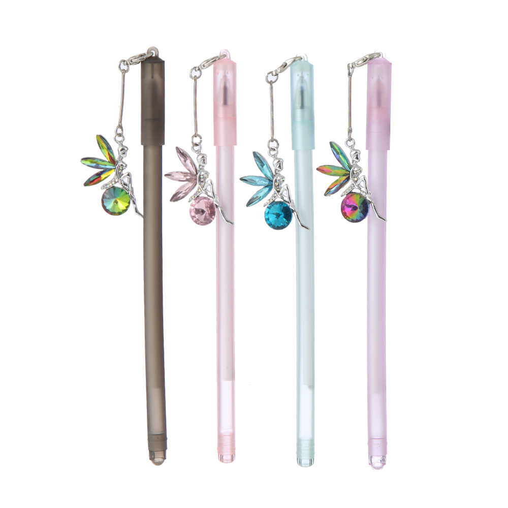 Hot Selling Alloy Accessory Pendant Pen Shining Diamond Cartoon Angel Gel Ink Pen