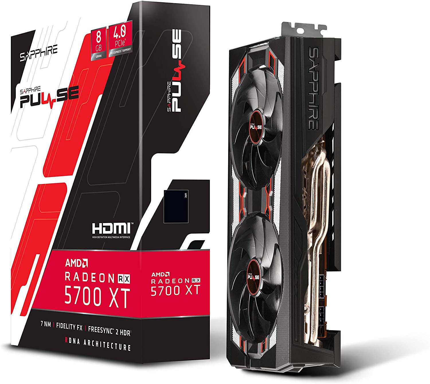Новый оригинальный видеокарта с высоким разрешением AMD Radeon PULSE RX 5700 XT 8 Гб GDDR6 видеокарта для игры