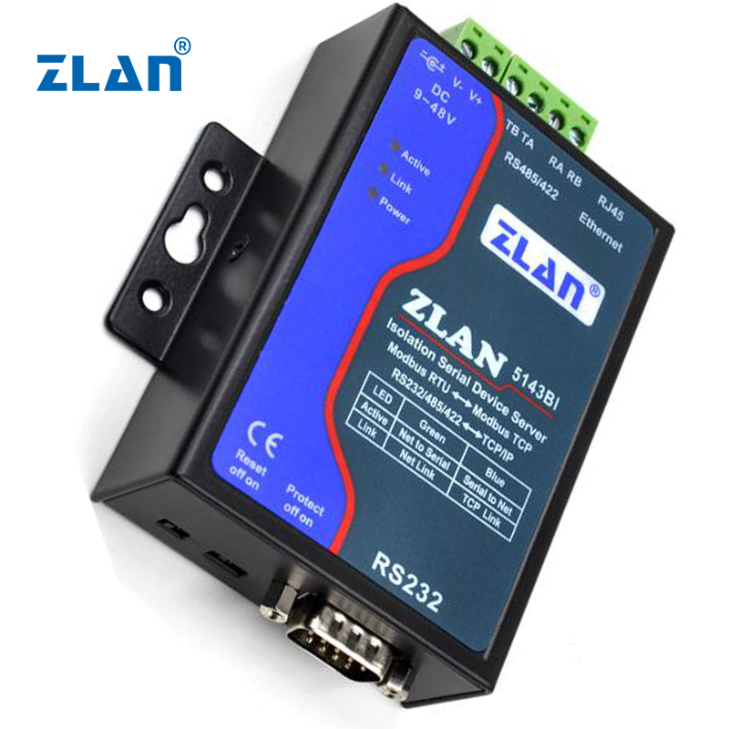 Single serial port anti-interference RS232 RS422 RS485 to Ethernet isolating Converter