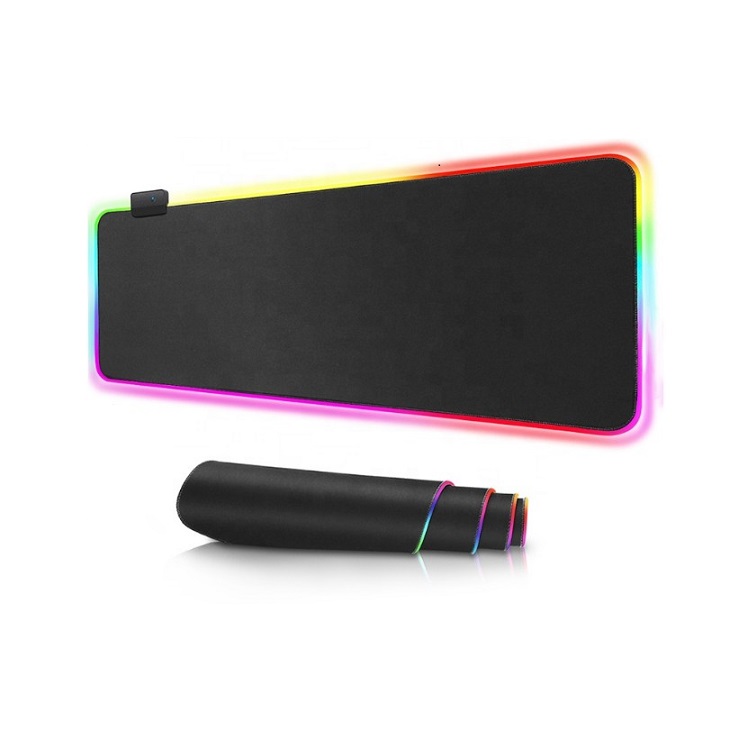 Коврик для мыши, коврик для мыши RGB, коврик для стола, большой игровой коврик для мыши с RGB светодиодной подсветкой и картой на заказ, светящийся коврик для мыши