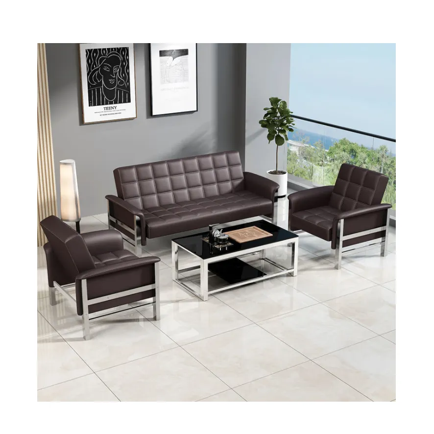 Factory Latest Customized Exquisite Workmanship Office Sofa Set Office Reception Sofa
