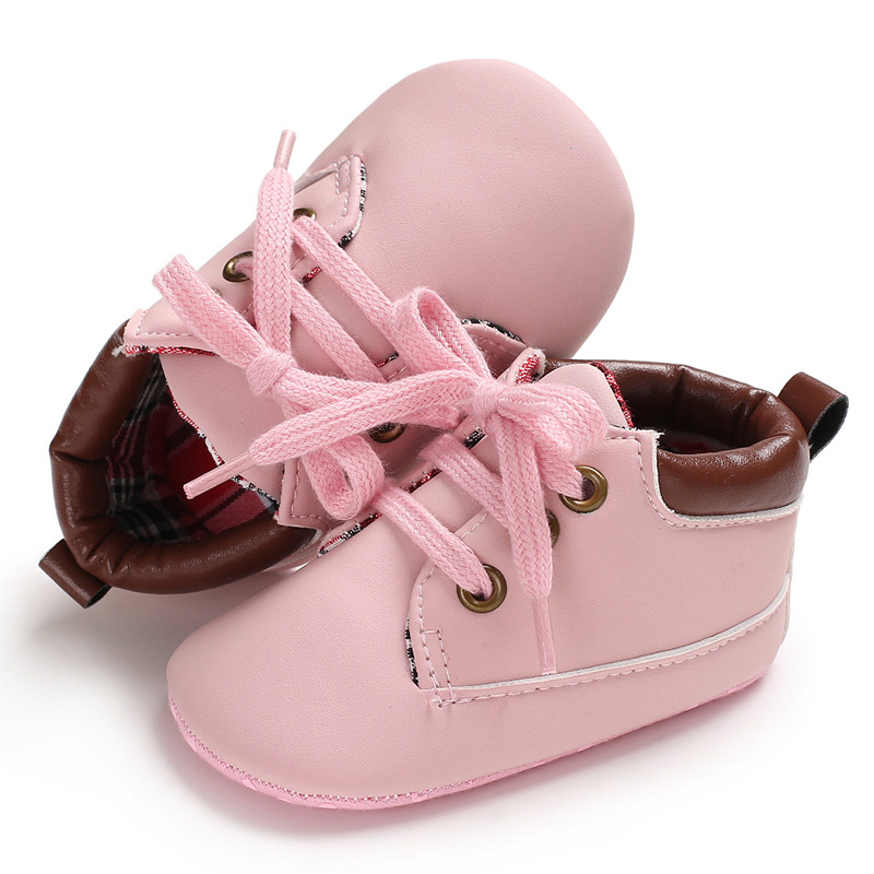 Focusnorm Autumn Winter PU Suede Baby Moccasins Shoes Baby Anti-slip First Walker for Newborn Boys Soft Bottom Baby Booties0-18M