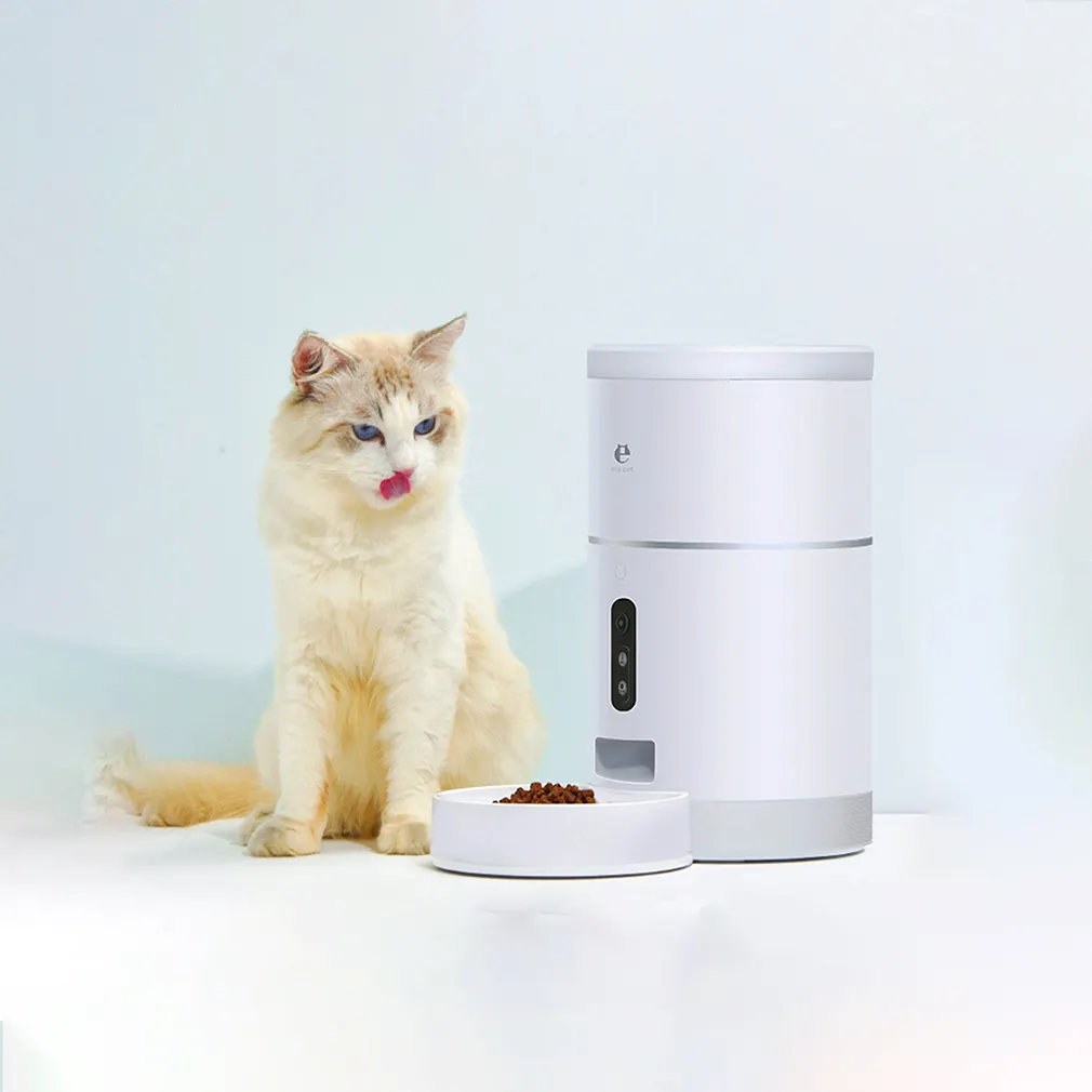 Лидер продаж 2022, дозатор корма для кошек с таймером на 4 л, автоматическая кормушка для собак с управлением через приложение, диктофоном и поддержкой Wi-Fi, с камерой