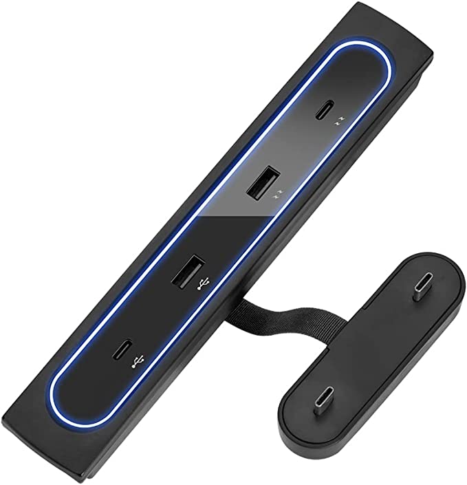 2021 2022 Tesla Model Y 3 аксессуары USB светодиодный концентратор умный датчик совместимый с док-станцией центральной консоли