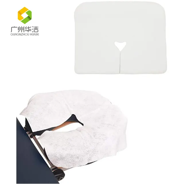 SPA Spunlaced Non-woven Fabric Disposable Headrest Pad Salon Chair Disposable Face Hole Cotton Pad