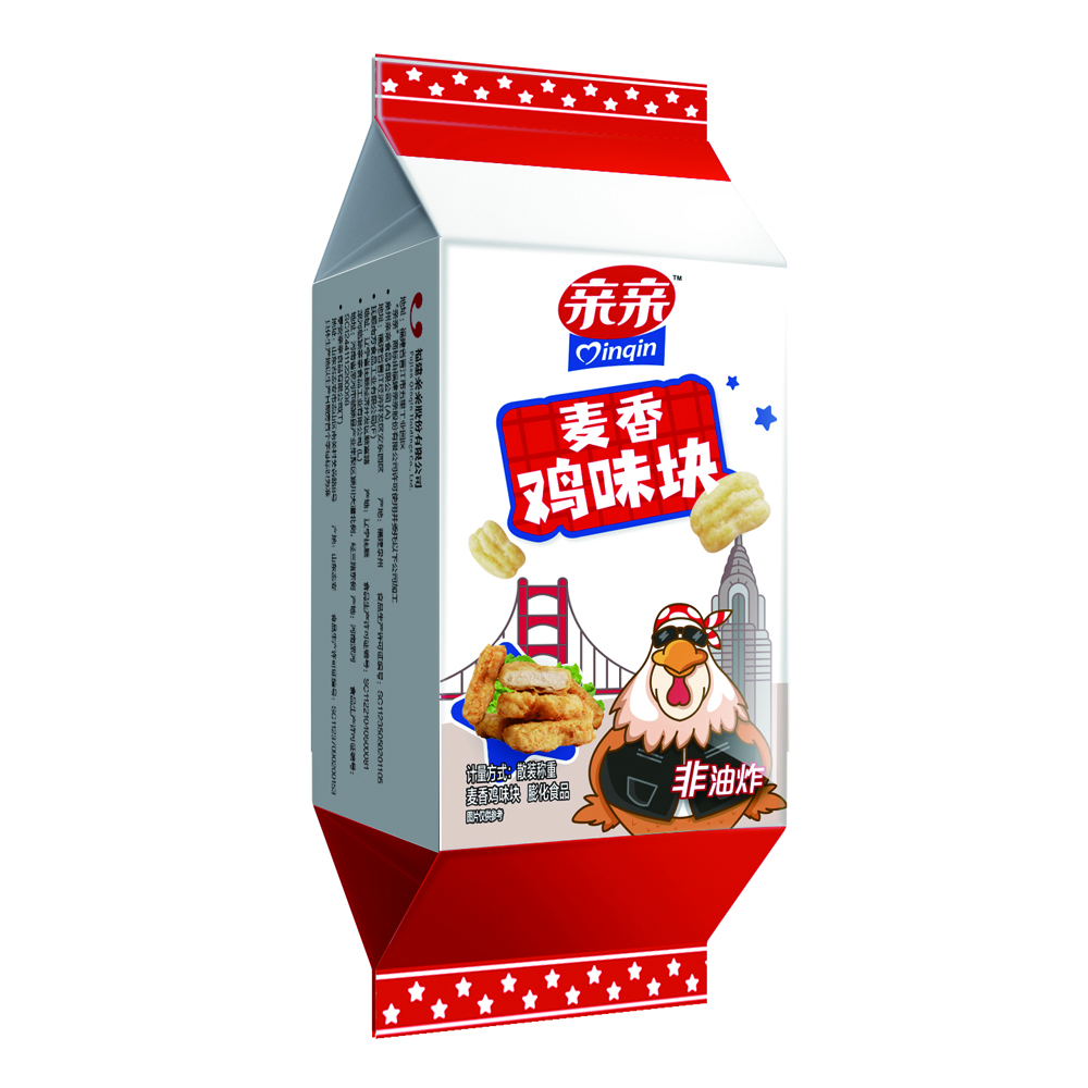 Qinqin Extruded Corn Nugget With Fried Chicken Flavor Bulk Packing Snack Non-Fried Puffing OEM Manufacturer Wholesale