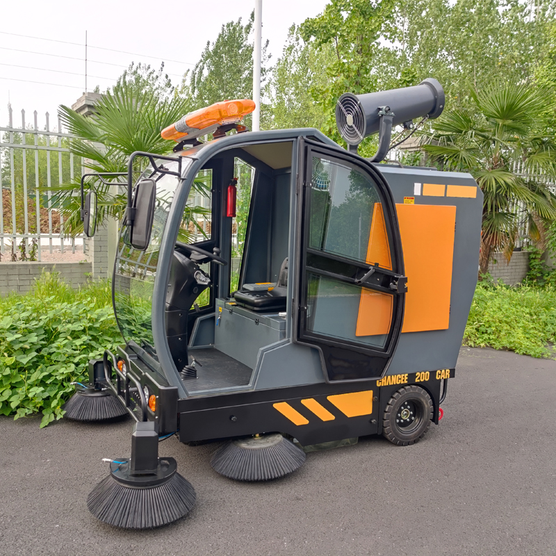 Chancee U200C Outdoor Industrial Electric Floor Sweeper Machine Ride On Street Sweeper Car