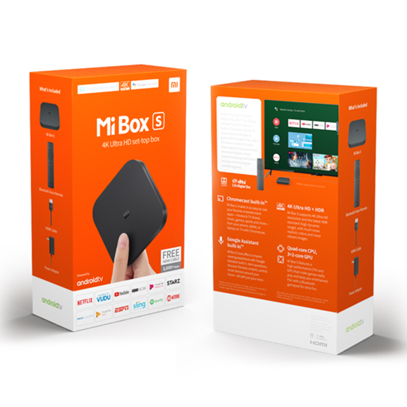 Глобальная версия Xiaomi Mi TV Box S 2 ГБ 8 ГБ Android 8,1 Smart TV Box S 4K HD телеприставка Xiaomi Mi Box S