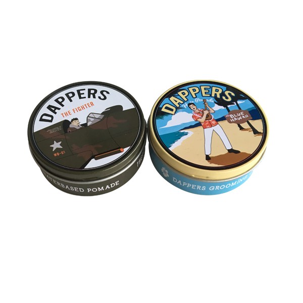 Custom Round Metal Empty Pomade Packaging Tin Jar 3.5 oz Mini Hair Pomade Tin Can