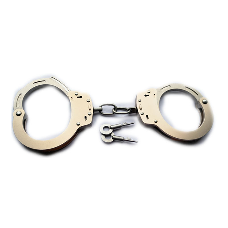 Double Lock Keychain Carbon Steel Handcuffs