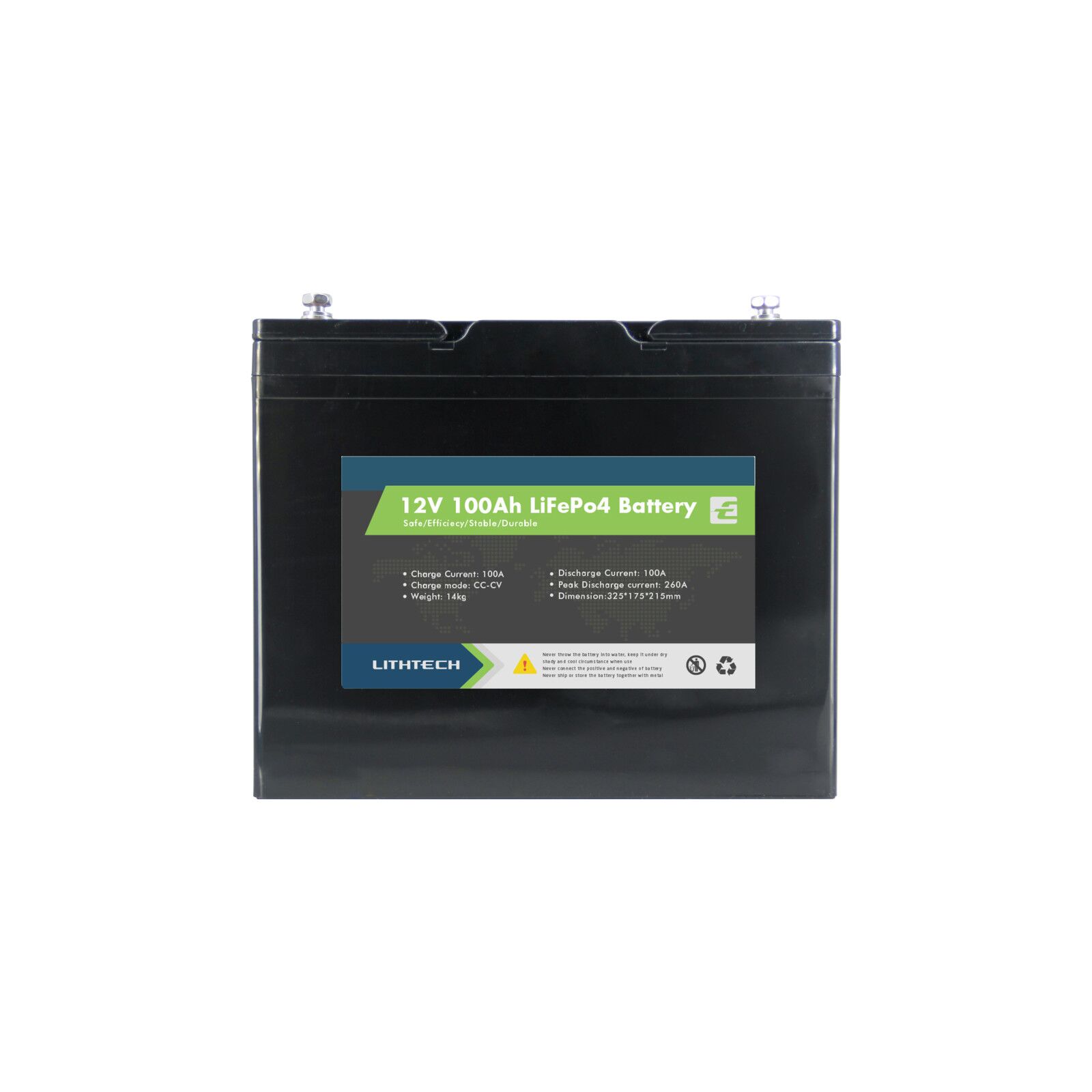 yacht solar lifepo4 12v 100ah lithium iron phosphate battery pack
