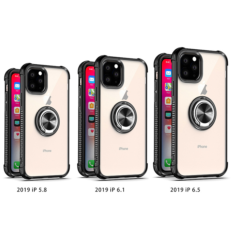 Сверхмощный чехол для сотового телефона iPhone 11 12 прочный прозрачный бампер из поликарбоната ТПУ ударопрочный чехол с кольцом подставкой для Samsung A72