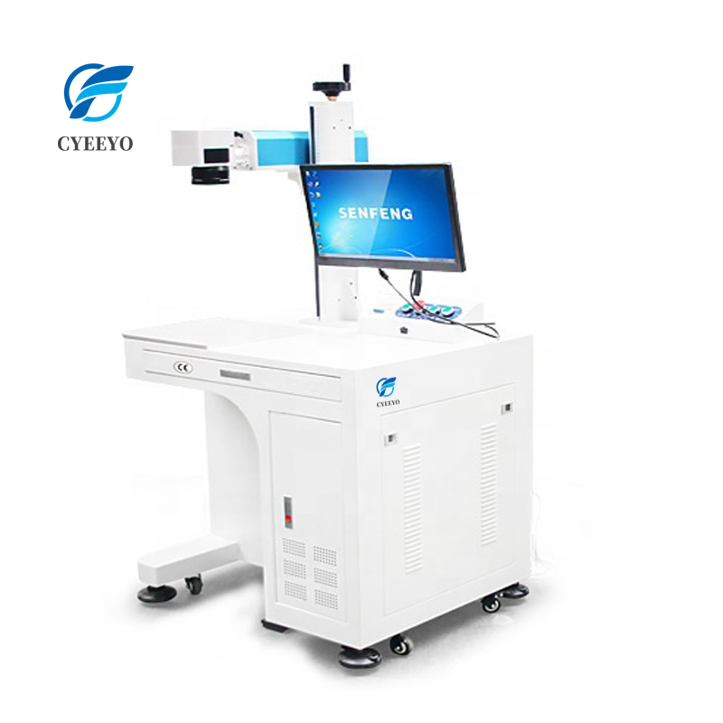 Metal 100W Fiber Ultraviolet Small Co2 Rf Jewel / Printing Enclosed Hand Laser Machine Marking