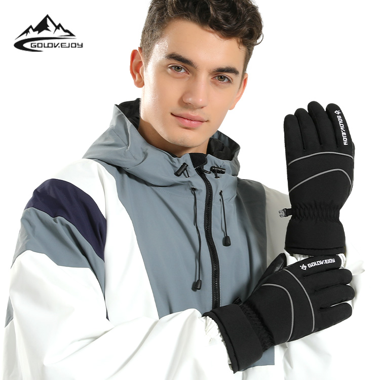 GOLOVEJOY SK21 New Windproof and Waterproof Outdoor Reflective Winter Cycling Hiking Riding Velvet Warm Skiing Sports Gloves