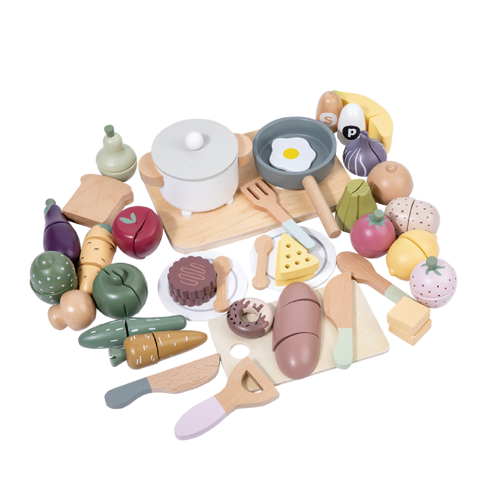 Kitchen Tableware Accessories Toys Educational Kids Pretend Play Preschool Set Cutting Cooking Play Set