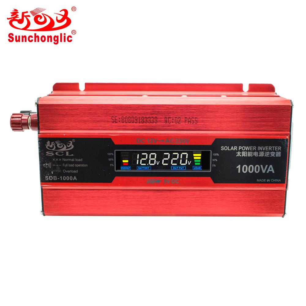 Sunchonglic 1000w 12v инвертор 220 В Модифицированная синус волна 1000va Инвертор солнечной энергии