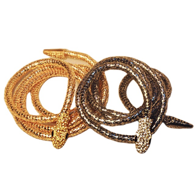 Gaby new design snake-shaped alloy gold plated diamond-studded necklace clavicle chain jewelry wholesale