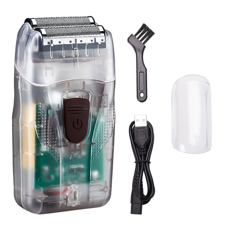 LK2205 Electric Shaver Men Pro Lithium Titanium Foil shaver electric rechargeable Transparent Shavers