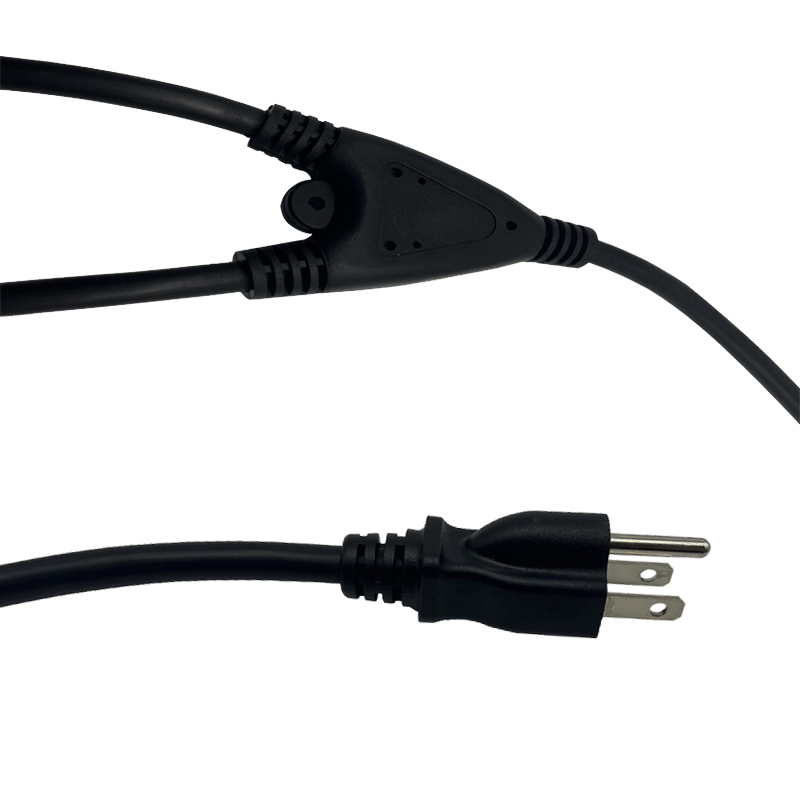 Высокое качество сют 16AWG кабель 1 до 2 контактный Американский 3 штифта шнур питания с 2 * (Национальная ассоциация владельцев электротехнических 5-15R провода хвосте