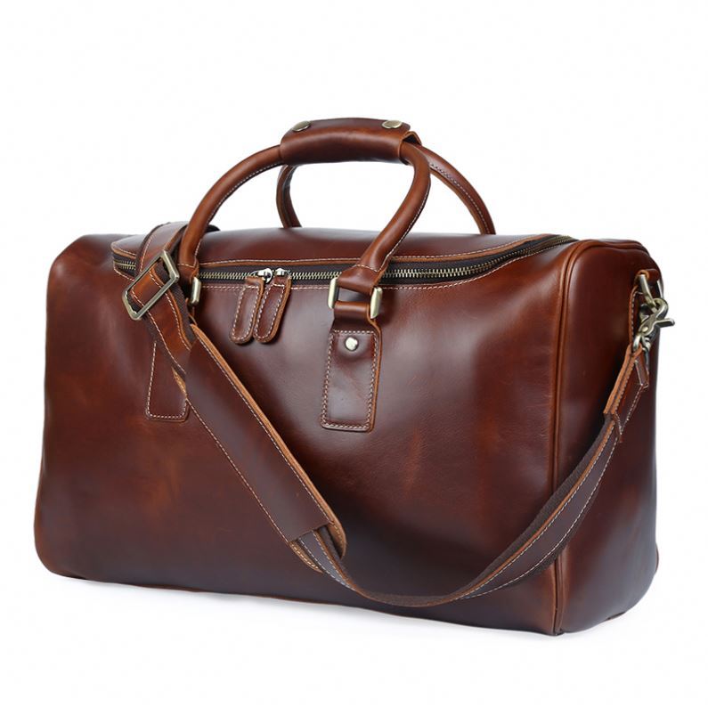 Factory Direct Durable Hot High End Quality PU Leather Customized Free Logo Unisex Travel Bags Luggage