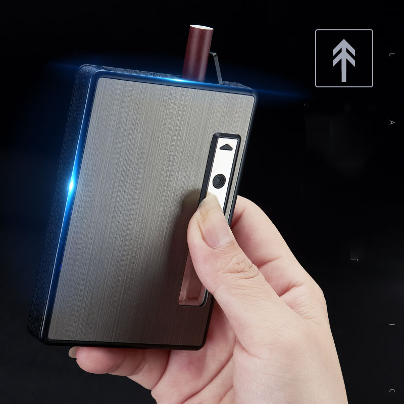 Автоматическая pop up usb прикуриватель интегрированный пользовательские портсигар из металла