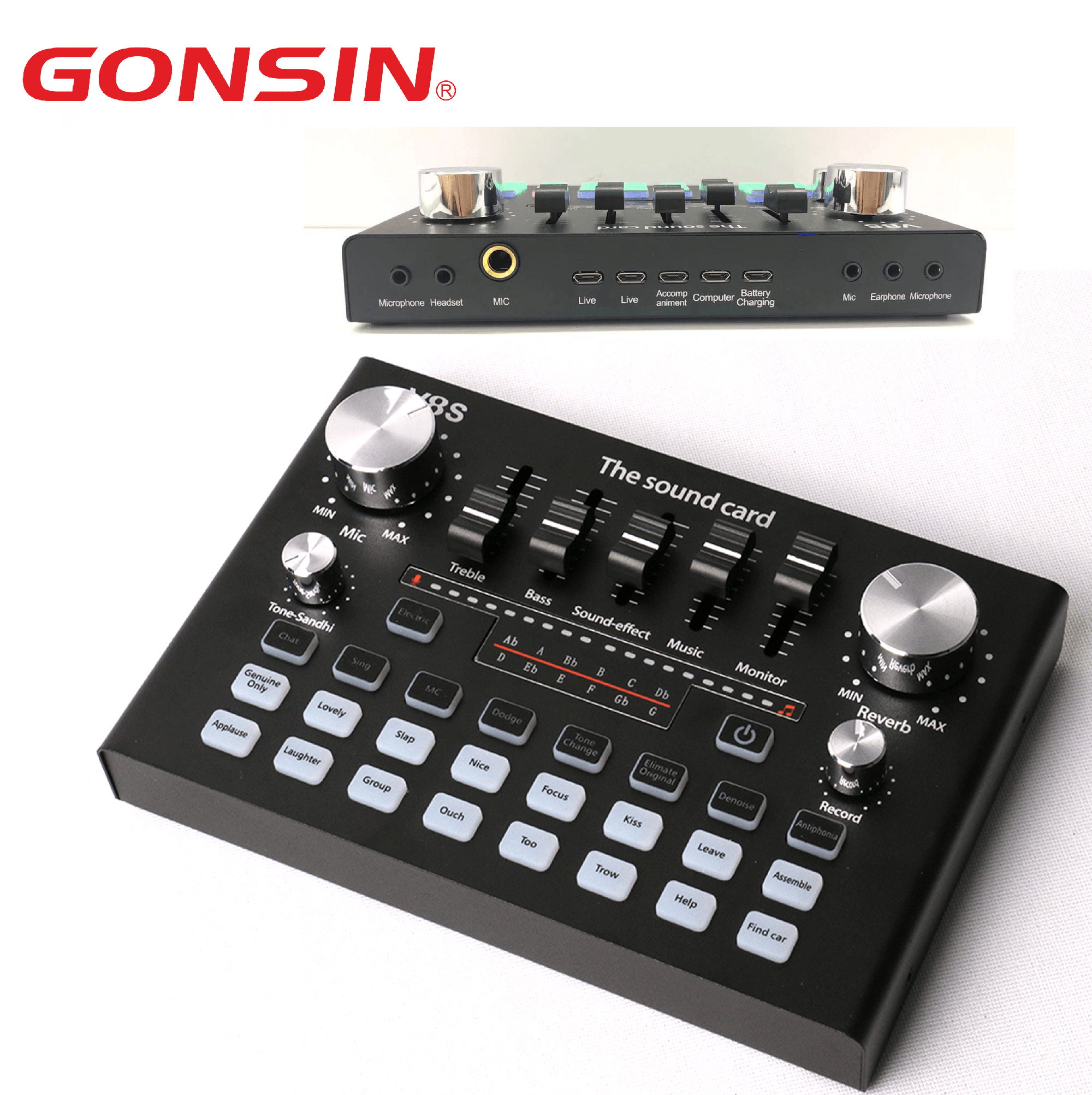 GONSIN professional usb audio interface sound card studio recording studio mixer