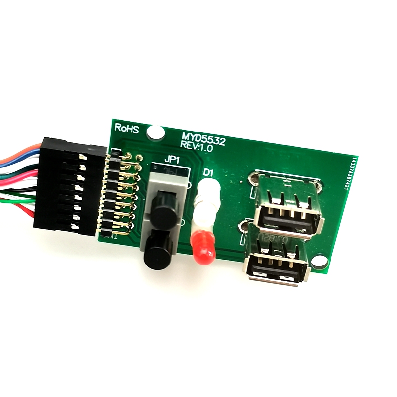 MYD 5532 Передняя панель двойной USB2.0 + LED SW компьютерный корпус кабель передней панели
