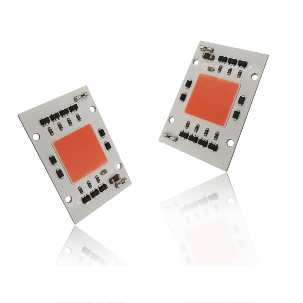 Высокое качество водителя AC 220V 50W полными спектрами 380nm-780nm cob led grow light чип для комнатных растений рассада расти