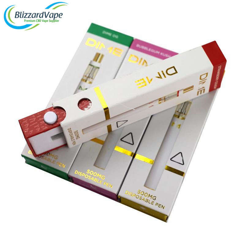 Dime одноразовые Vape ручка комплект для КБД/TH 500 мг толстых масел с нижней поверхностью USB зарядки 350 мА/ч, аккумуляторного блока