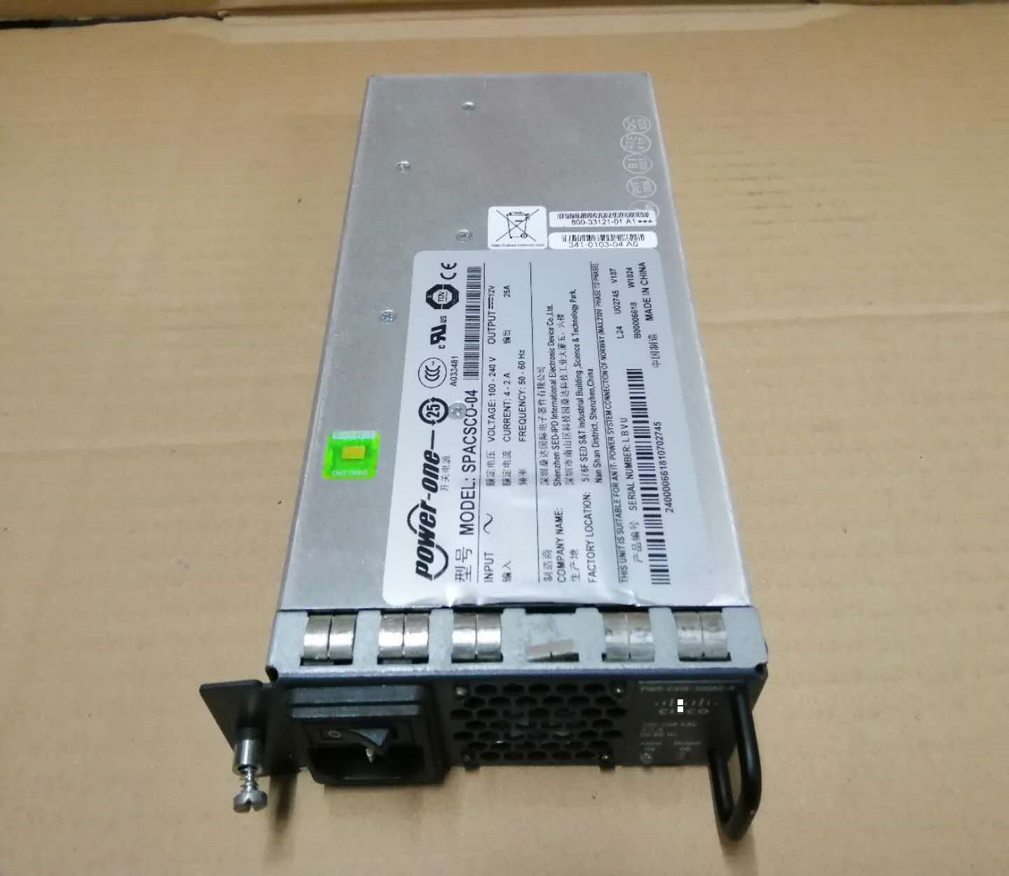 PWR-C49E-300AC-R 300W AC Задний Выхлопной источник питания для WS-C4948E