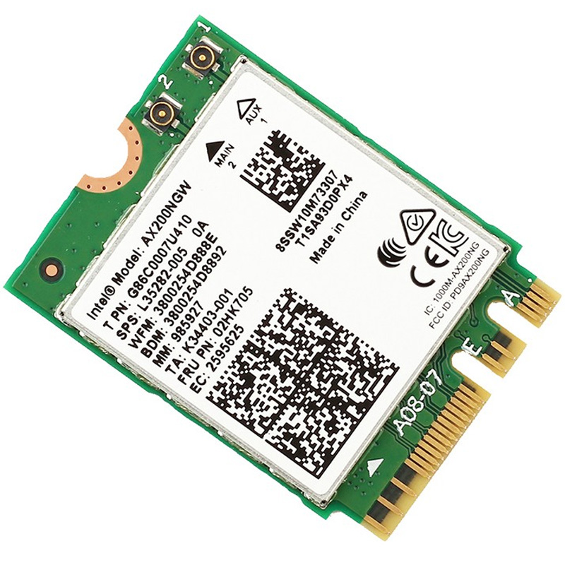 3000 Мбит/с Беспроводная Двухдиапазонная Wi-Fi 6 Intel AX200 NGFF Wi-Fi сетевая карта с 2,4G/5G 802.11ac/ax MU-MIMO
