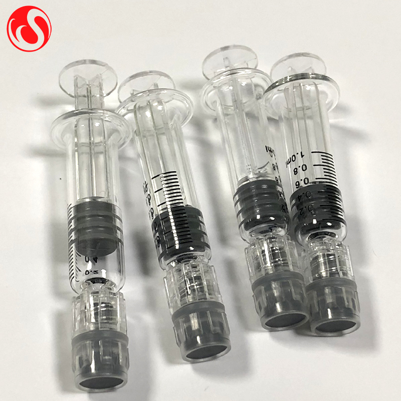 Quality 1ml Glass CBD oil Syringe Filler with PC Packaging Tube