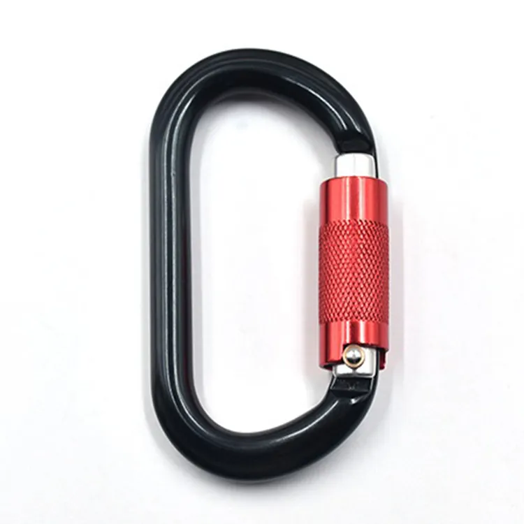 Customizable 25KN CE Aluminum Twist Lock Snap Hook Locking Climbing Carabiner Clips