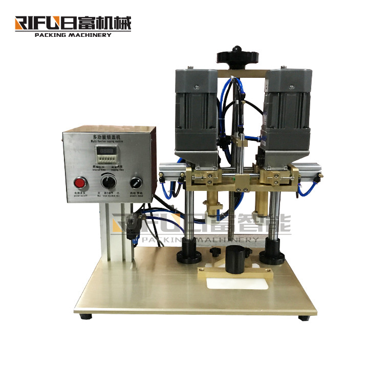 Semi Automatic Screw Capping Machine Pneumatic Type Four Rollers for screw capper